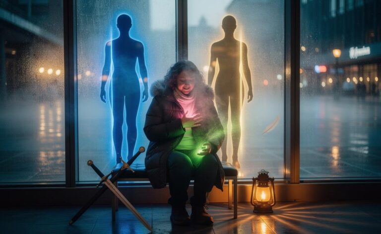 Illustration of five angel messages for inner peace on 8 January 2026