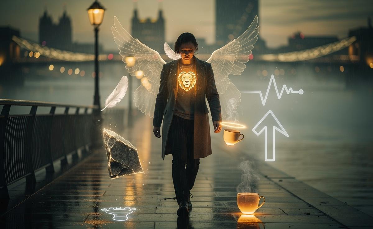 Illustration of five angelic messages to inspire your journey today