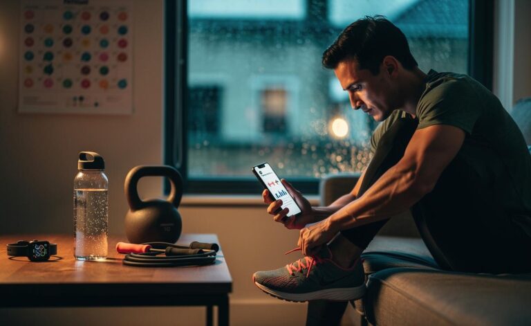 Illustration of the easiest way to track progress and stay motivated towards your fitness goals