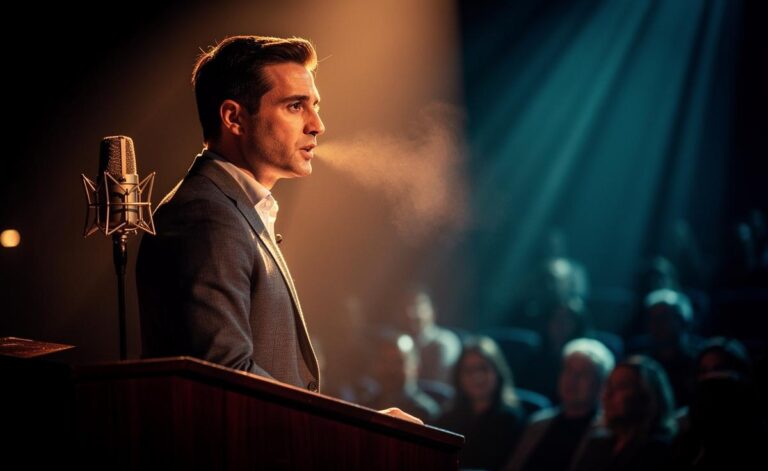 Illustration of the art of meaningful pauses and their power in effective communication.